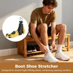 2 Pcs Shoe Stretcher Set for Wide Feet, Adjustable Width and Length Boot Stretcher, Shoe Expander for US Men Size 7-12, US Women Size 8.5-13.5, Includes Expansion Accessories
