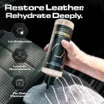 Blackline Car Leather Cleaner and Conditioner Care Kit with Microfiber Towel and Applicator Pad, Gentle APC and Leather Rehydrate, 2 16 Fl Oz Bottles for Leather Car Interiors