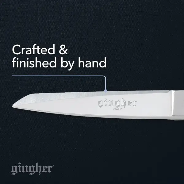 Gingher 8" Dressmaker's Fabric Scissors, Stainless Steel Shears, Sharp Knife Edge Steel Sewing Shears with Protective Sheath for Fabric Cutting and Tailoring, Chrome Plated Nickel Finish
