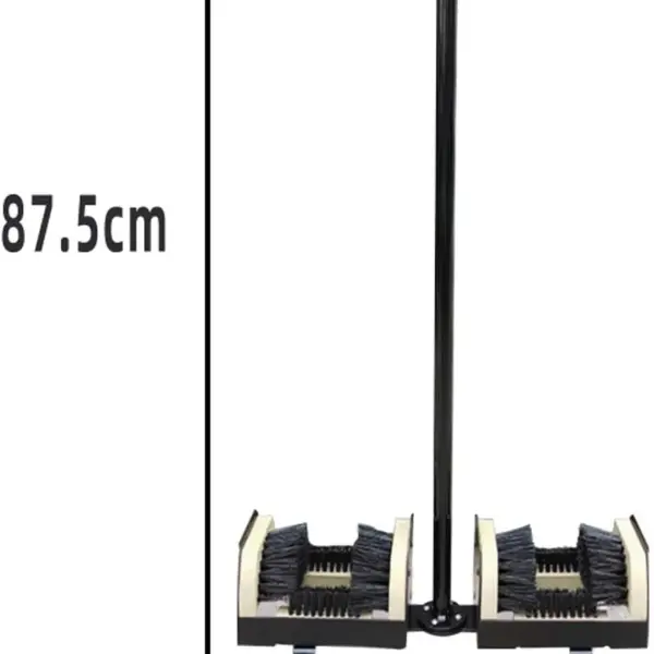 Double Foot Shoe Cleaner - Heavy-Duty Boot Scrubber with Sturdy T-Handle & Anti-Slip Base, Perfect for Mud/Dirt Removal, Ideal for Garden, Farm & Entryway Use