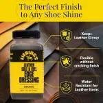 Fiebing's Leather Sole & Heel Edge Dressing 2-Pack (4 oz) - Protective Glossy Shoe Finish - Includes Brush Applicator