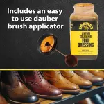 Fiebing's Leather Sole & Heel Edge Dressing 2-Pack (4 oz) - Protective Glossy Shoe Finish - Includes Brush Applicator