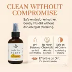 Leather Purse Cleaner & Conditioner Kit – 4pc Set with 4oz Cleaner, 4oz Conditioner, Microfiber Cloth & Applicator Sponge – Leather Bag & Handbag Care for Luxury Purses & Designer Bags