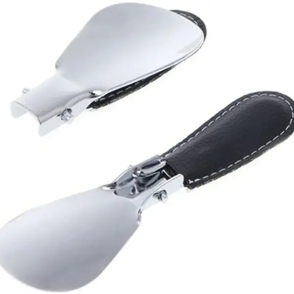 Spoon Helper Leather Handle Shoe Horns Accessories Shoespooner Shoes Lifting Folding