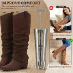 Professional Aluminum Boot Stretcher for Women and Men Aluminium Shoe Sretchers Relieves Tightness for Cowboy Tall Leather Western Work Hiking Boots