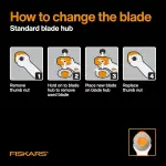 Fiskars 60mm Rotary Cutter for Fabric with Ergonomic Loop Grip And Comfort Handle, Titanium Rotary Fabric Cutter for Thick Materials, Easy and Safe Blade Change, Sewing Supplies and Quilting Tools