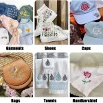 Electric Embroidery Machine, Automatic Sewing Machine Large LCD Touch Screen, Clothing Embroidery Tool with 4" X 4"/4" X 9.2" Embroidery Area and LCD Touch Screen, for Home Clothing