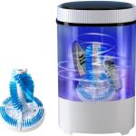 Cact Portable Semi-Automatic Shoe Washing Machine, Efficient Household Cleaner with Removable Soft Brush, Ideal for Apartments, Dorms, and RVs - White Shoe Cleaner