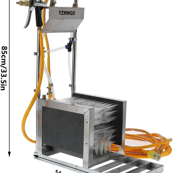 Stainless Steel Boot Scrubber, Automatic Rain Boot Cleaning Machine for Livestock Farm, 54x85cm Heavy Duty Shoe Washer with Water Tube