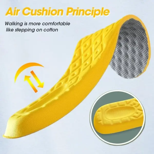 JSEIAJB Memory Foam Sport Support Insert Feet Care Insoles for Shoes Men Women Orthotic Breathable Latex Sports