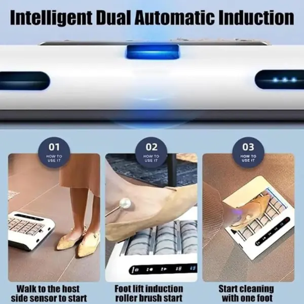 Fully Automatic Rechargeable Shoe Cleaning Machine, 260RPM Induction Polisher Brush, Efficient Electric Shoe Cleaner for Home & Professional Use, Fast & Easy Shoe Care