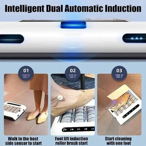 Fully Automatic Rechargeable Shoe Cleaning Machine, 260RPM Induction Polisher Brush, Efficient Electric Shoe Cleaner for Home & Professional Use, Fast & Easy Shoe Care