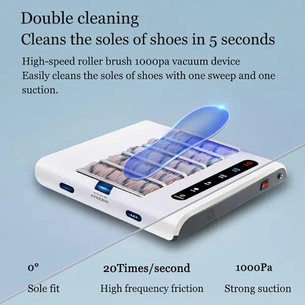 Automatic Electric Shoe Polisher & Cleaner, Induction Sole Cleaning Machine, Waterless 1000PA Suction, Quick 5s Wipe, Ideal for Home & Office Use