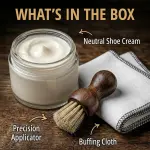 Eagle Shoe Cream Polish Kit – 3 Piece Boot & Shoe Polish with Shoe Cream, Shine Cloth & Applicator