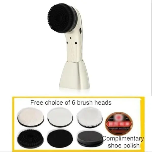 Rechargeable Electric Shoe Cleaner Brush Kit - 6 Replaceable Heads, Swivel Design & Advanced Cleanse Technology for Shoes, Boots, Bags & Sofas - Ultimate Cleaning Solution