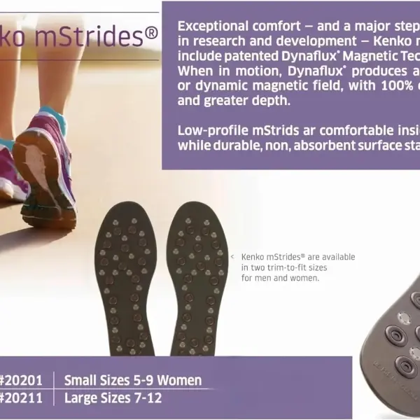 Magnetic Insoles for Men for Nikken Kenko mStrides 20211, Mens Shoe Insoles for Work Boots, Running, Walking, Comfortable Sneaker Magnetic Acupressure Foot Support, Shoe Accessories (Large, 7-12)