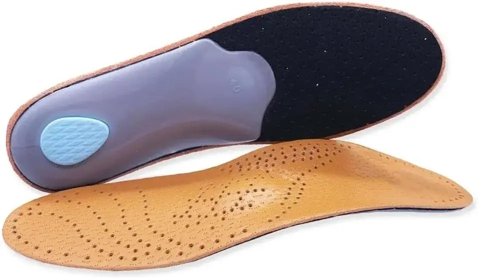 JSEIAJB Leather Orthotic Insole for Flat Feet Support Orthopedic Shoes Sole Insoles for Suitable Men Women