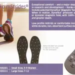 Magnetic Insoles for Women & Men for Nikken Kenko mStrides 20201 -Shoe Insoles Men/Women for Work, Running, Walking -Comfortable Sneaker Magnetic Acupressure Foot Support -Shoe Accessories(Small, 5-9)