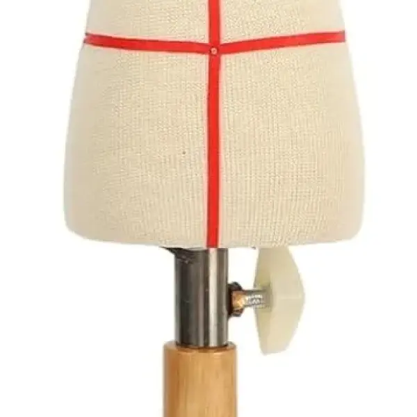 Premium Female Dress Form, Professional Tailoring Tool, Adjustable Height, Beechwood and Canvas Material, Stable Wooden Frame, Easy Sewing and (Yellow)