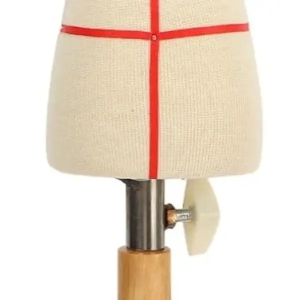Premium Female Dress Form, Professional Tailoring Tool, Adjustable Height, Beechwood and Canvas Material, Stable Wooden Frame, Easy Sewing and (Yellow)