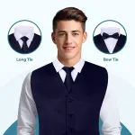 S.H. Churchill & Co. Men's 4 Piece Vest Set, with Bow Tie, Neck Tie & Pocket Hankie