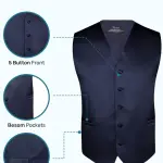 S.H. Churchill & Co. Men's 4 Piece Vest Set, with Bow Tie, Neck Tie & Pocket Hankie
