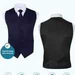 S.H. Churchill & Co. Men's 4 Piece Vest Set, with Bow Tie, Neck Tie & Pocket Hankie
