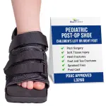 Pediatric Post Op Shoe for Kids – Recovery Shoe for Children with Square Toe, Rocker Sole and Adjustable Straps for After Surgery Protection of Broken Toes or Foot Injuries L3260 (L -