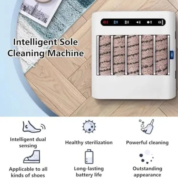 Rechargeable Automatic Shoe Sole Cleaner - 260RPM Induction Polisher, Fast 5s Cleaning Brush for Home & Office, Effortless Shoe Care, Quick & Efficient Footwear Maintenance