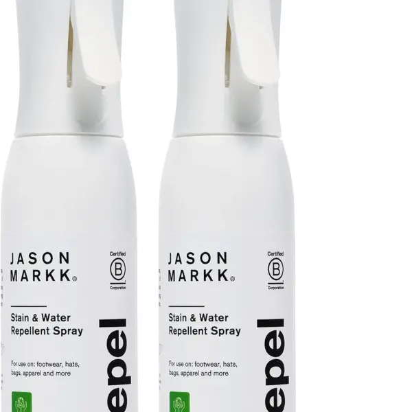 Jason Markk Shoe & Sneaker Protector Repel Spray, Water & Stain Repellent for Shoe and Sneaker Care, Non-Aerosol Footwear Protector Spray, Safe for Leather, Suede, Nubuck, Cotton, Knits, 5.4oz, 2 Pack