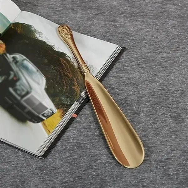Shoe Horns, Long Handle Metal Shoehorn Brass Shoehorn for Men Women Kids Seniors