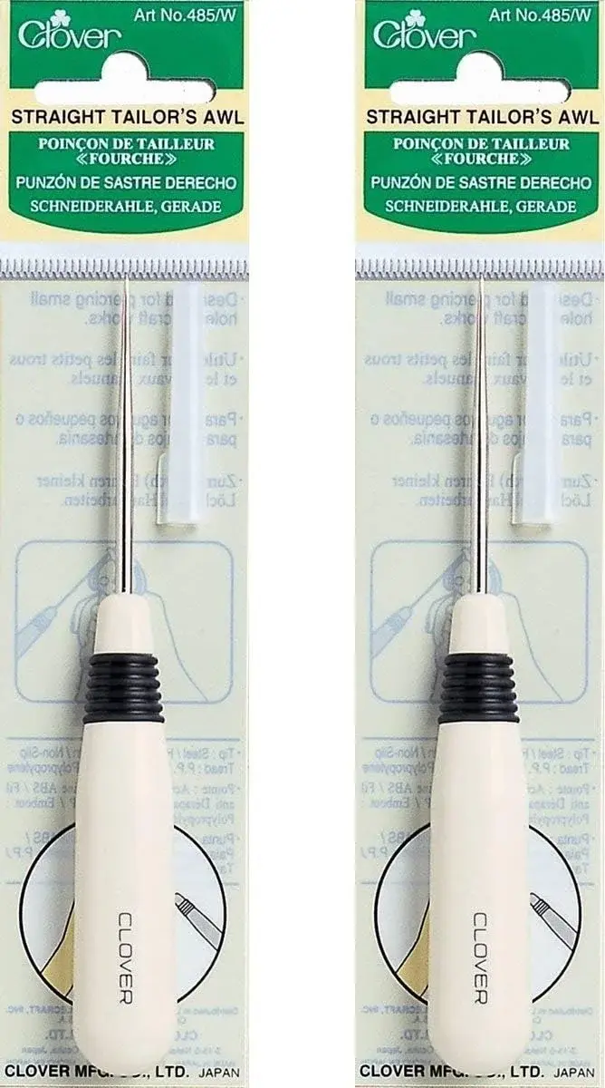 Clover Straight Tailors Awl (2 Pack)