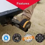 SCRUSHER Hitch Mounted Original Boot & Shoe Cleaner for 2" Receiver - Made in America Portable Outdoor Boot Scrubber, Shoe Cleaning Brush - Helps Keep RVs, Trucks, or SUVs Clean All Year Round