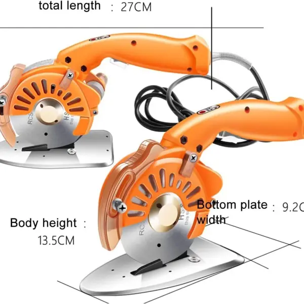 Carpet Cutting Tool - Electric Rotary Cutter for Fabric, Leather, and Carpet - 100mm Blade - 110-220V (110C)