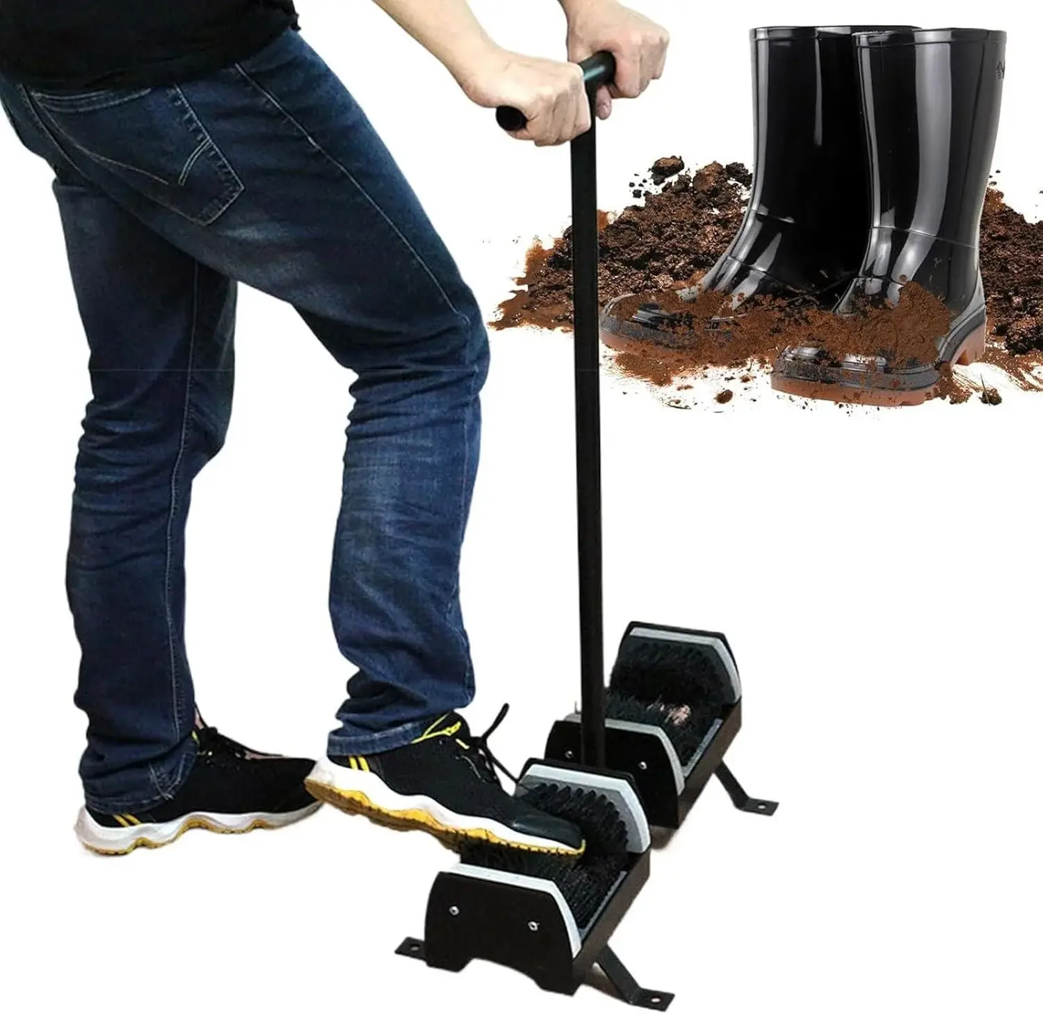 Shoe Scraper Boot Brush - Outdoor Mud Cleaner Tool, Deep Cleaning Shoe Scrubber for Boots, Removes Dust & Dirt from Soles - Ideal for Gardens, Courts & Indoors