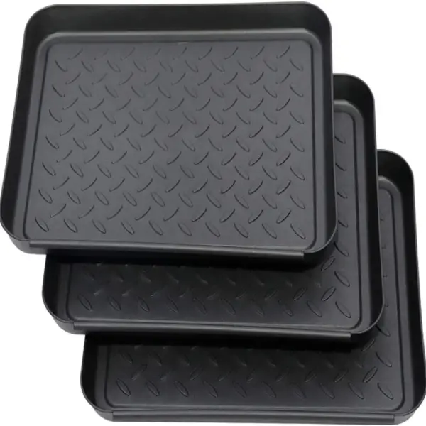 Flower Vase 3PCS Flower Pot Tray Plastic Tray Shoe Drip Mat for All Weather Indoor Or Outdoor Rain Dirty Boots Seeds Garden Tools Flower Care Home Décor