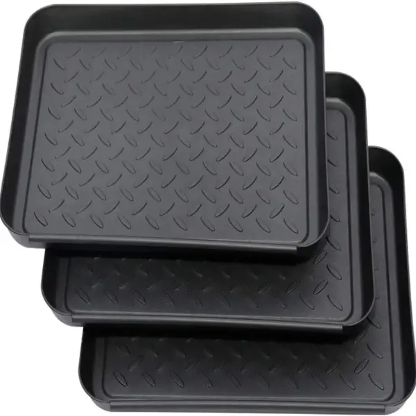 Flower Vase 3PCS Flower Pot Tray Plastic Tray Shoe Drip Mat for All Weather Indoor Or Outdoor Rain Dirty Boots Seeds Garden Tools Flower Care Home Décor