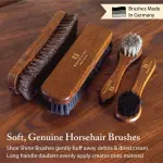 FootFitter Beech Wood Valet Box, Premium Shoe Shine Organizer with Classic Storage for Polish, Brushes, Cloths & Tools