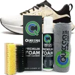 Premium Foam Shoe Cleaner Kit with Brush, Towel, and Protector for Sneakers, Shoes, Leather, Suede, Boots, and White Sole Cleaning, 8 oz