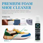 Premium Foam Shoe Cleaner Kit with Brush, Towel, and Protector for Sneakers, Shoes, Leather, Suede, Boots, and White Sole Cleaning, 8 oz