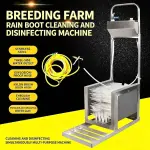 Livestock Farm Boot Washer, Stainless Steel Farm Boot Scrubbers with a Water Gun and a 10-Meter-Long Water Hose, Remove Dust Snow Mud, for Livestock Farm