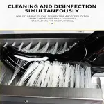 Livestock Farm Boot Washer, Stainless Steel Farm Boot Scrubbers with a Water Gun and a 10-Meter-Long Water Hose, Remove Dust Snow Mud, for Livestock Farm