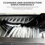 Livestock Farm Boot Washer, Stainless Steel Farm Boot Scrubbers with a Water Gun and a 10-Meter-Long Water Hose, Remove Dust Snow Mud, for Livestock Farm