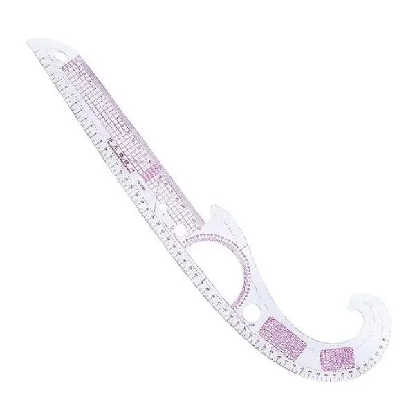 Metric Sewing Ruler, 6 Pieces French Curve Ruler for Pattern Making, Dress Makers Ruler Fashion Clear Sewing Ruler Set with Tracing Wheel for Beginners Tailors Designers
