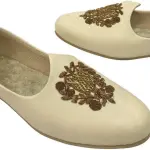 Men's Punjabi Jutti Cream Loafers Slip On Flats Shoes Ethnic Handmade Sherwani Mojari Indian Juti