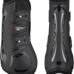 LeMieux Impact Responsive Horse Tendon Boots - Protective Gear and Training Equipment - Equine Boots, Wraps & Accessories - Tendon Protection and Support (Black/Large)