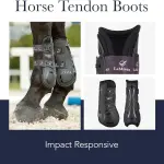 LeMieux Impact Responsive Horse Tendon Boots - Protective Gear and Training Equipment - Equine Boots, Wraps & Accessories - Tendon Protection and Support (Black/Large)