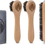 Rhino Wax - Horse Hair Brushes - Ideal for Boot or Shoe Brushes - Soft Non-Scratching Horsehair Bristles - Comfy Hard Wood Handle for Cleaning, Polishing, Shining Leather Boots or Shoes