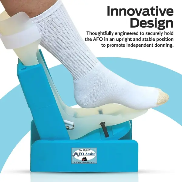 Original AFO Assist - Independent AFO & Shoe Donning Aid (Foot Funnel Included) for Neurological & Orthopedic Conditions, Easy to Use, Therapist-Recommended