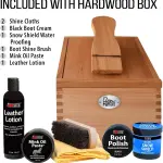 FOOTMATTERS Shoe Shine Valet Box - Hardwood Boot & Shoe Care